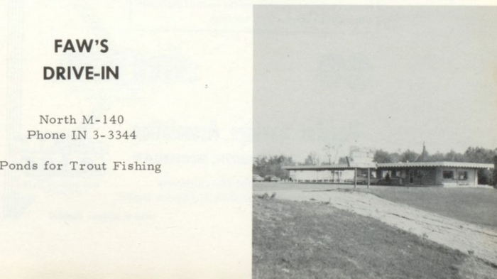 Faws Drive-In - 1960S Watervliet High School Yearbook